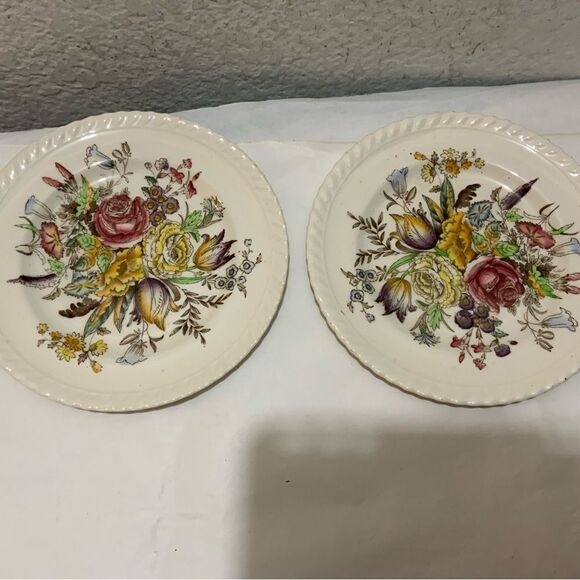 2 Johnson Bros Windsor Ware England GARDEN BOUQUET 6-1/4" Bread/Butter Plate G17 - Picture 2 of 6